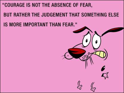 courage is not the absence of fear |Motivational Poster Paper Print