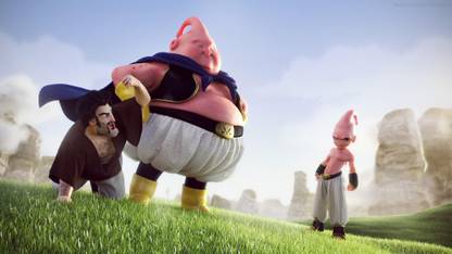 KD realistic majin buurealistic majin buu Paper Print