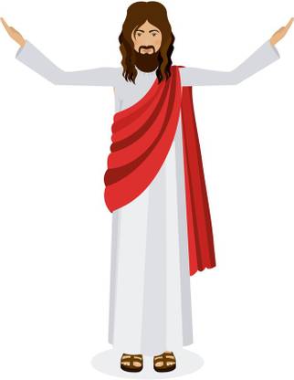 KD Jesus christ animated Sticker Poster|Christian poster| Paper Print