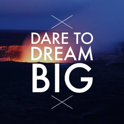 KD dare to dream big Sticker Poster|Motivational quotes Paper Print