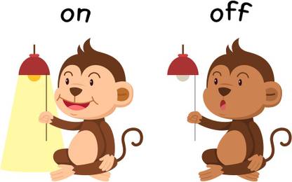 difference between on and off Paper Print