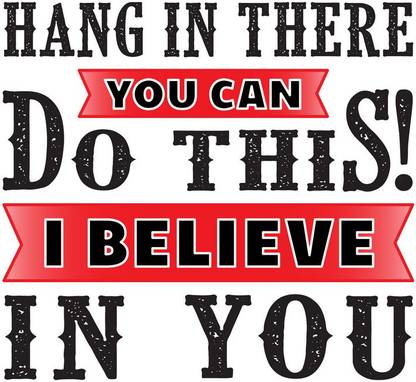 hang in there |Motivational Poster|Inspirational Poster Paper Print ...