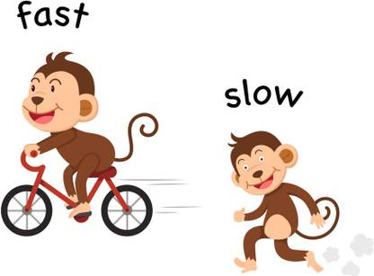 difference between fast and slow |poster for kids Paper Print