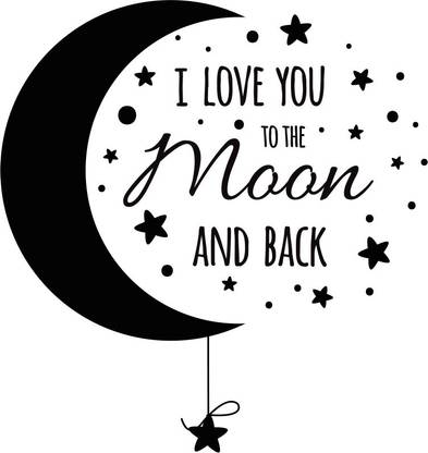 i love you to the moon and |moon quotes|wall poster|romantic poster ...