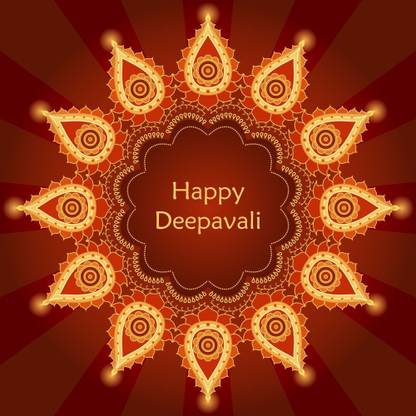 Happy Deepavali |festival poster|diwali poster| Paper Print