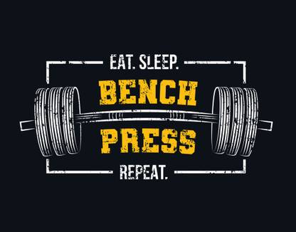 eat sleep bench |Motivational Poster Paper Print