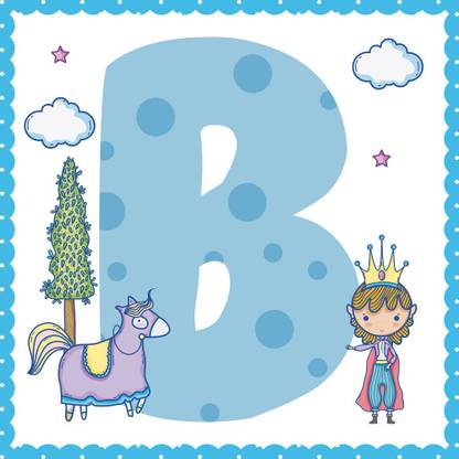 KD B alphabet Sticker Poster Paper Print