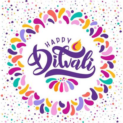 happy diwali colorful M Paper Print