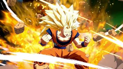 goku to super saiyan 3 sticker poster|dragon ball z poster|anime poster|size:12x18 inch|multicolor Paper Print