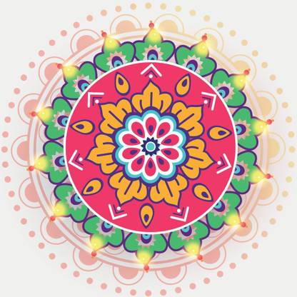 awesome rangoli M Paper Print