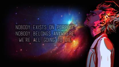 nobody exists on purpose |Motivational Poster Paper Print
