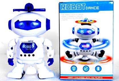 Mannat Singing & Dancing Naughty 3D Robot (White)
