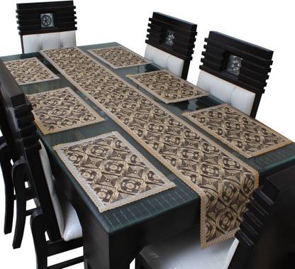 LITHARA Gold, Grey 213.36 cm Table Runner