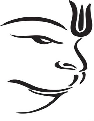 मॉन्स्टर Hanuman Ji Face Men Women Waterproof Tattoo (Temporary Tattoo)