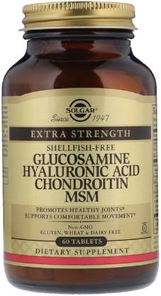 Solgar Glucosamine Hyaluronic Acid Chondroitin MSM, 60 Tablets