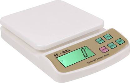 Zelenor Electronic Digital Kitchen Weight Machine Multipurpose 10Kg Weighing Scale (White) Weighing Scale