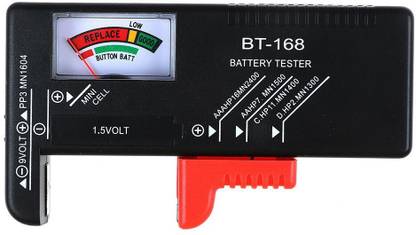 Techtest BT-168 Battery Tester, Battery Checker for AA AAA C D 9V 1.5V Button Analog Battery Tester