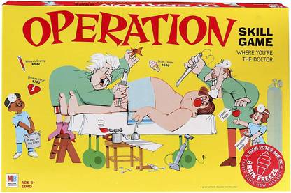Milton Bradley Classic Operation Skill Game Educational Board Games