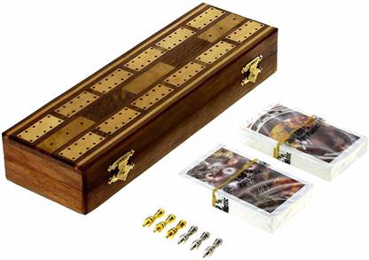Prisha India Craft Game Cribbage Boards Set Board Game Accessories