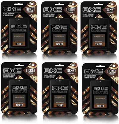 AXE SIGNATURE TICKET, DARK Temptation CHOCOLATE FRAGRANCE 17ml Each Perfume Body Spray  -  For Men