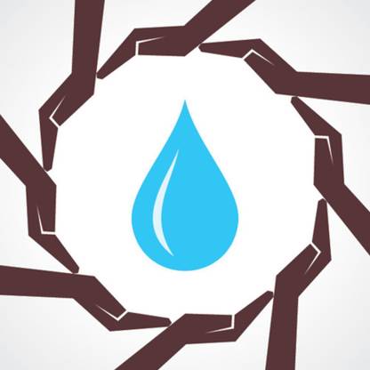 save the water drop sticker poster|save water quotes|environment poster|slogans|size:12x18 inch|multicolor Paper Print