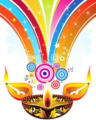 KD diwali explode background Sticker Poster Paper Print