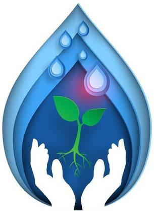 water drop shape sticker poster|save water quotes Paper Print