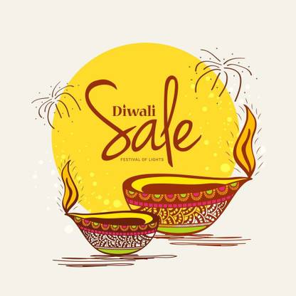 KD diwali sale Sticker Poster Paper Print