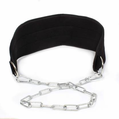FITSY Dipping Belt with Chain for Gym Training Pull Ups Dip Belt Chin Up Belt Back / Lumbar Support
