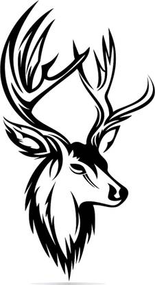 voorkoms Deer Long Horn body Tattoo