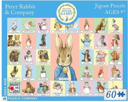 New York Puzzle Company - Beatrix Potter Peter Rabbit & Co - 60 Piece Jigsaw Puzzle