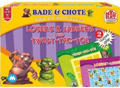 MadRat  9X Loosers and Ladder and Twist-Tac-Toe, Multi Color Board Game Accessories