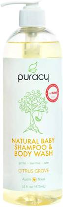 Puracy Natural Baby Shampoo and Body Wash, Citrus Grove, Clear, 473ml