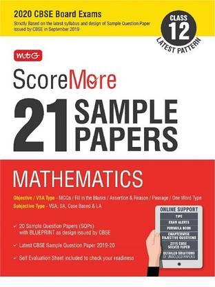 Scoremore 21 Sample Papers Cbse Boards as Per Revised Pattern for 2020 ? Class 12 Mathematics
