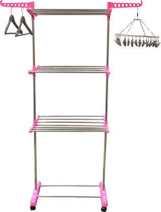 TNC Steel Floor Cloth Dryer Stand P1 MS  (3 Tier) at Rs. 1099