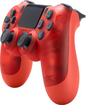 SONY DualShock4 PlayStation 4 Controller- V2 Gamepad (Transparent Red )  Gamepad