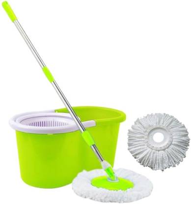 JGJ easy spin complete mop set with 2 absorbent refills Mop Set