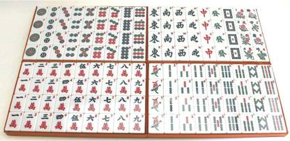 Smiling JuJu Chinese Numbered X-Large Tiles Mahjong Set