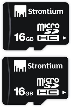 Strontium MICROSD16 GB 2PC MICROSD 16GB 2PC 16 GB MicroSD Card Class 6 40 MB/s  Memory Card Compatible with Mobile