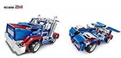 Qihui Mechanical Master R/C Block Car 2-in-1-Blue Truck