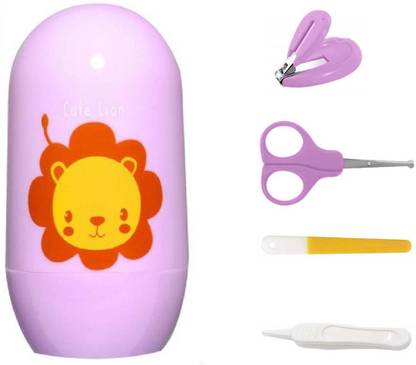 Miss & Chief by Flipkart Baby Infant and Toddler Grooming Kit with Scissors (Purple Lion)