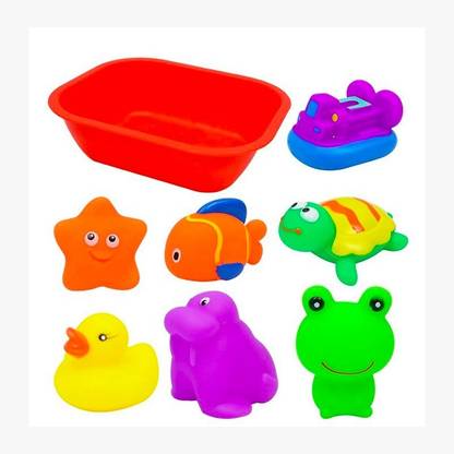 poksi CHADDI BUDDIES BATH TOYS ( 8 PCS) Bath Toy (Multicolor) Bath Toy