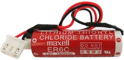 Maxel ER6C 3.6V Lithium PLC  (3 Pin White Connector)  Battery