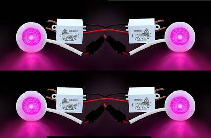 D'Mak 1 Watt LED COB/Spot Light/Button Light {Pink} Round Driver Included (Pack of 04) Recessed Ceiling Lamp
