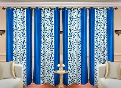 Red Hot 153 cm (5 ft) Polyester Window Curtain (Pack Of 4)