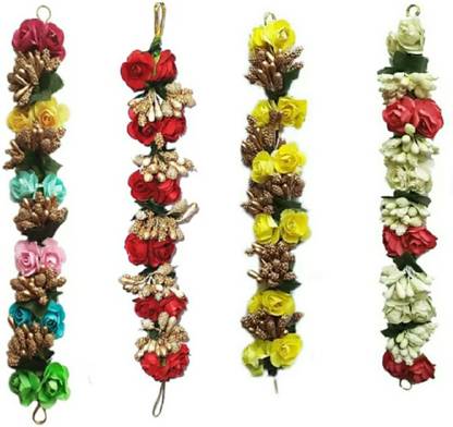 HAIR ACCESSORIES Flower tyara accessory 4 pcs combo Hair Accessory Set