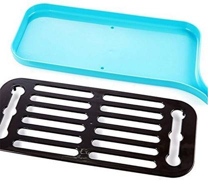 Dholakiya Water Dispenser Kitchen Rack Plastic Draining Tray Dish Drainer Drying Rack Tray Sink Holder Basket