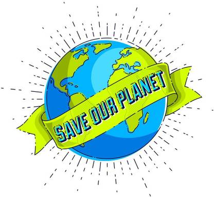 save our planet new sticker poster|save earth|save nature|globar warming|multicolor Paper Print