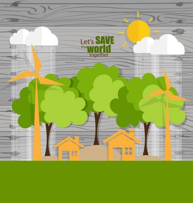 tree background sticker poster|save earth|save nature|globar warming|size:12x18 inch|multicolor Paper Print