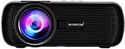 Everycom X7 LED Projector Full HD 1080P Supported [ 2019 Upgrade ] (1800 lm / 1 Speaker / Remote Controller) Portable Projector